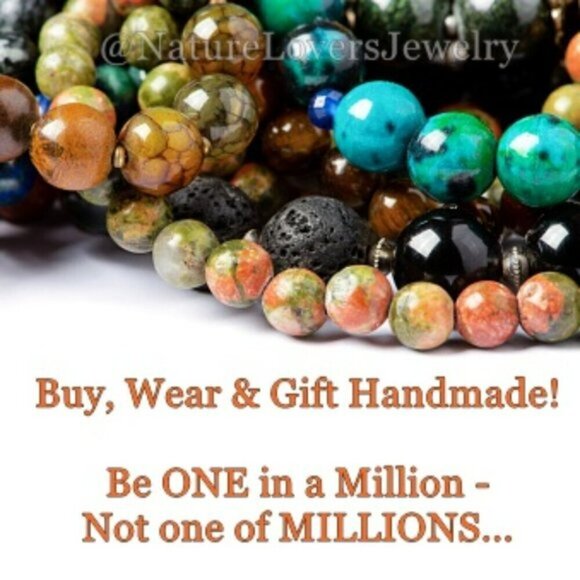 Asymmetrical Choker! Semi-Precious Stone Beads + Copper! Uniquely Handmade! - Picture 3 of 9